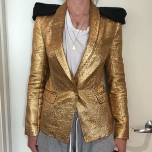 Camilla and Marc Gold Metallic Cadero Blazer